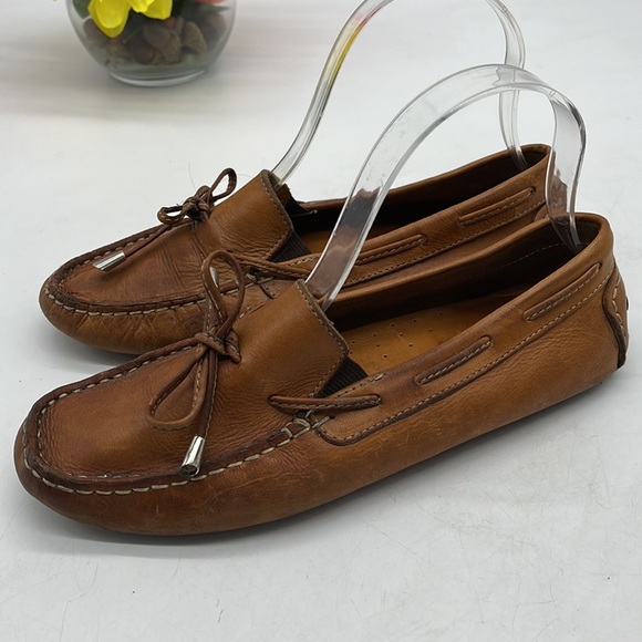 Mercanti Fiorentini Brown Leather Driving Moccasins Size 7 - Picture 3 of 8